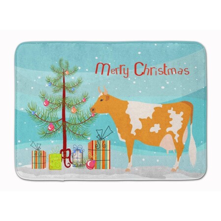 Carolines Treasures Guernsey Cow Christmas Machine Washable Memory Foam Mat BB9188RUG